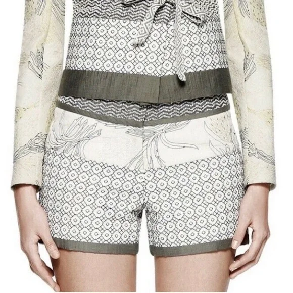 Tory Burch Ninian Embroidered Shorts Size 10 - Picture 2 of 12